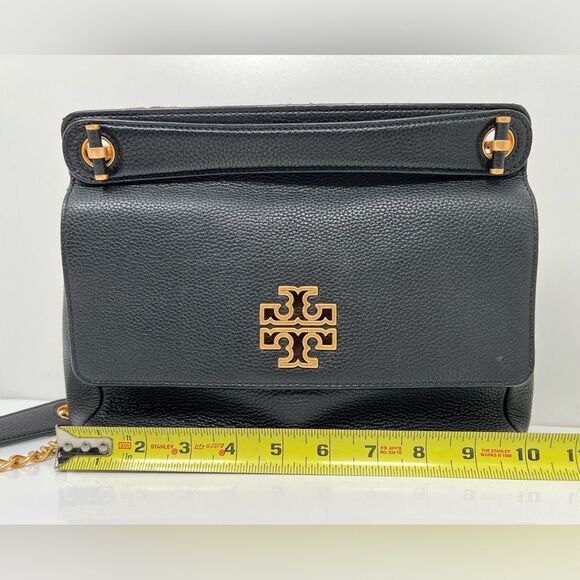 Tort Burch Leather Britten Flap Crossbody Bag - Picture 8 of 10